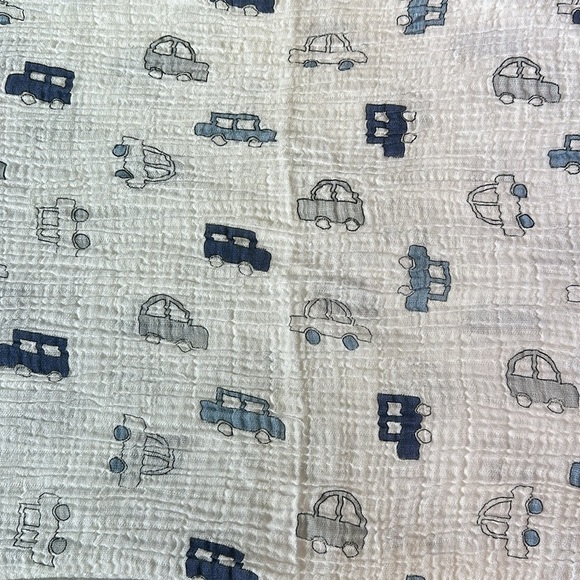 Bubble - 100% cotton muslin swaddle blanket with car design - Picture 2 of 3